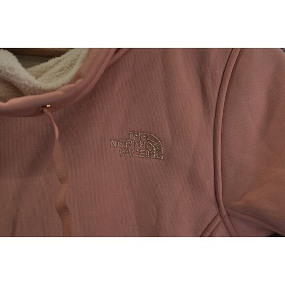 The North Face Pullover Women's L Pink Sherpa Lined Cowl Neck Fleece Sweater - Picture 6 of 8